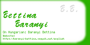 bettina baranyi business card